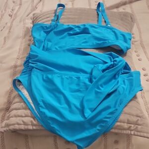 Vibrant Blue One-Piece Swimsuit